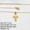 The small cross stainless steel necklace is available with a diamond-encrusted design, which is dazzling, exquisite, simple, versatile and elegant, suitable for daily wear Item Picture